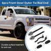 Ford Edge 6pcs Front Inner Outer Tie Rod Ends (2007-2014)