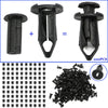 ATV UTV 100pcs Car Plastic Rivets Fastener Fenders Bumper Push Pin Clips