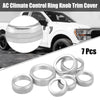 Ford F-150 7 x Silver Tone AC Climate Control Knob Covers (2021-2022)