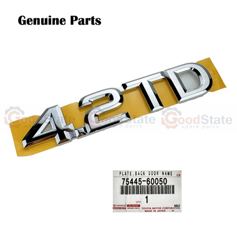 Toyota LandCruiser 100 Series HDJ Back Door Name Badge