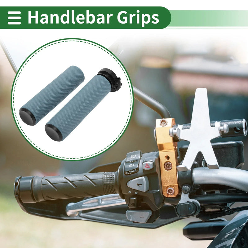 Motorcycle 7/8" 22mm Hand Grips TPU Blue