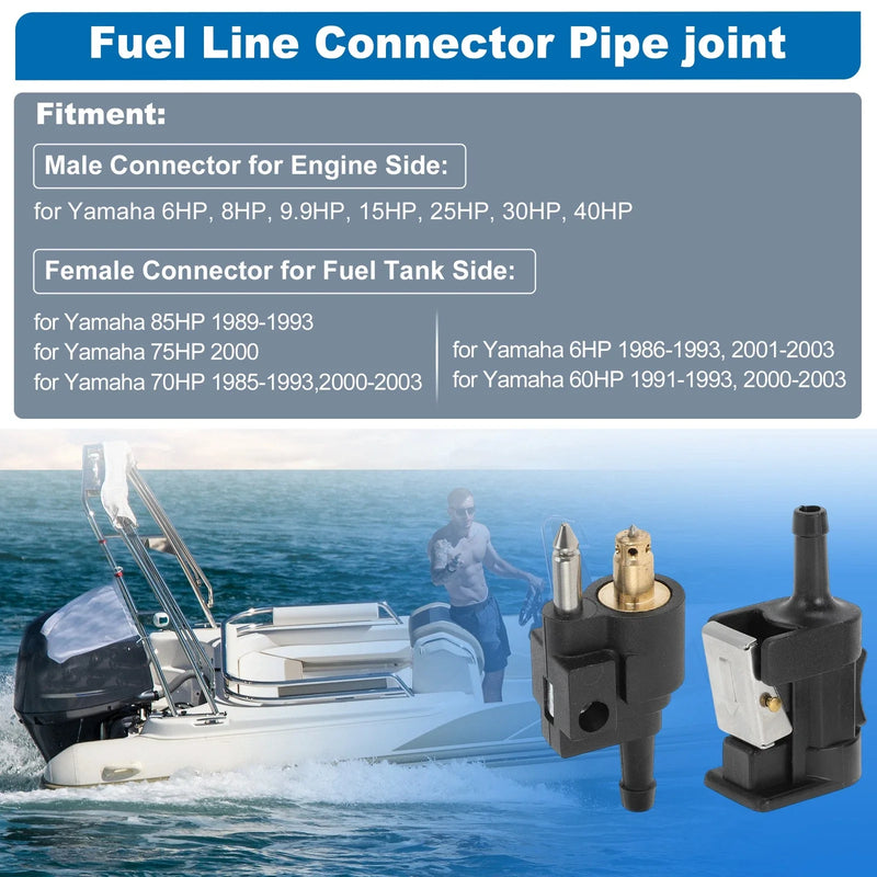 Yamaha 1/4" Marine Fuel Line Connector