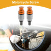 Motorcycle 2 x Screw M5x0.8 Fork Air Bleeder Valve Metal Orange