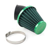 Green Rubber Bend Inlet - Stainless Steel Mesh 48mm Air Intake Filter Cleaner