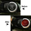 BMW F-Chassis Keyless Start Button Cover Carbon Fiber Red (1-6)