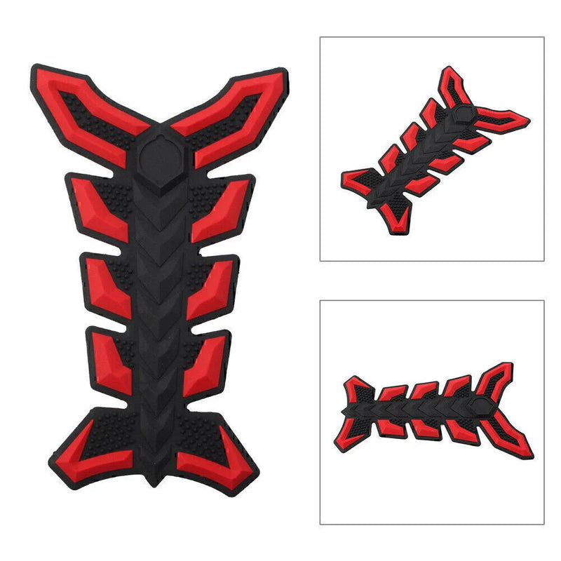 Universal Motorcycle Fuel Oil Tank 3D Fish Bone Decal Sticker Protector