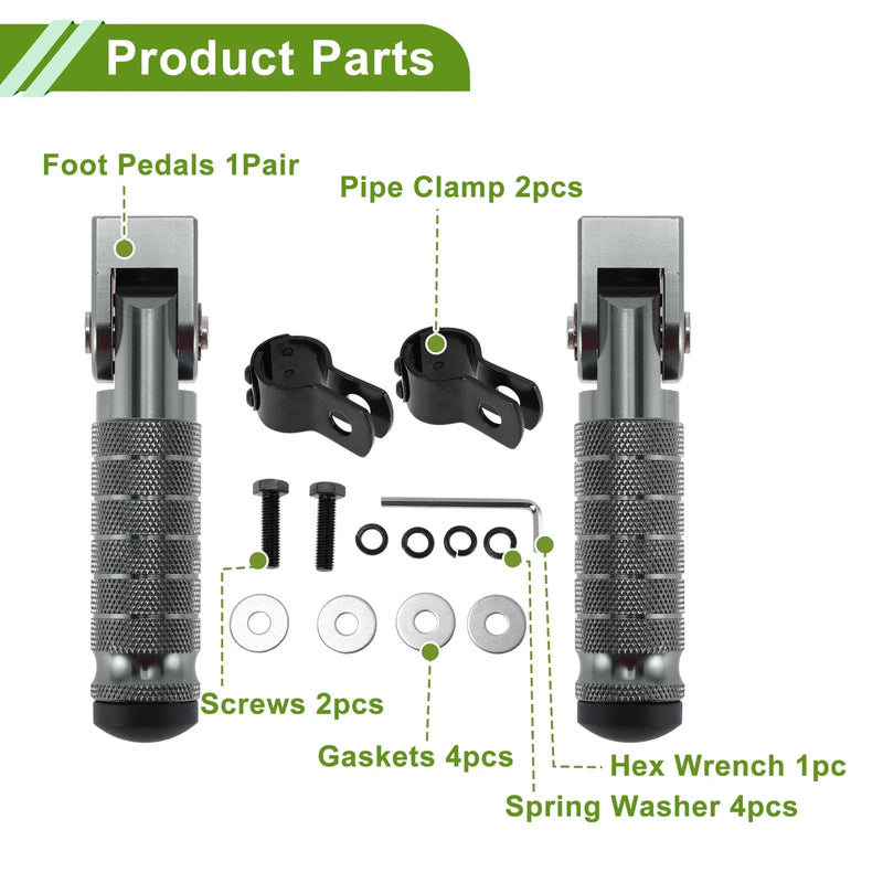 Honda, Suzuki, Yamaha - Titanium Tone Motorcycle Foot Pegs