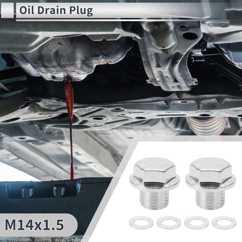 Car / Motorcycle Set M14x1.5 Engine Oil Drain Plug with Gasket