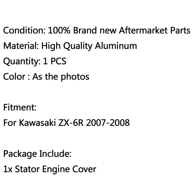 Kawasaki Ninja ZX6R Crank Motor Case Stator Cover (2007-2008)