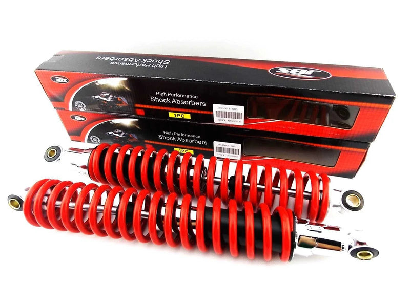 Kawasaki KX125 400mm Red/Chrome JBS Rear Shock Absorbers