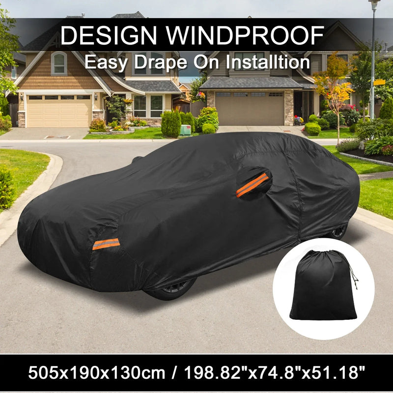 Toyota Mirai Waterproof Aluminum Film Car Cover with Driver Door Zipper