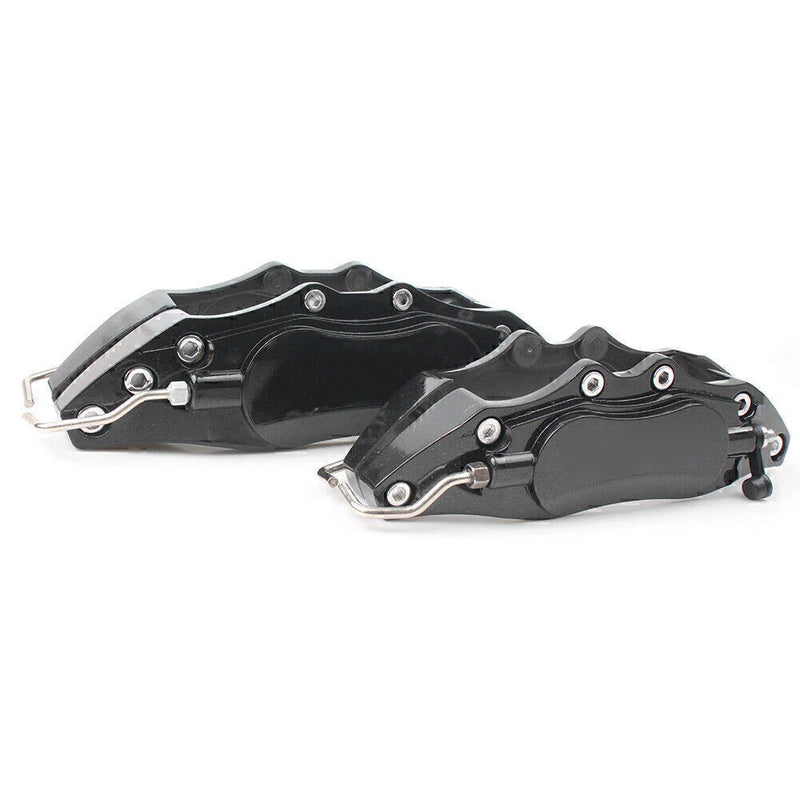Universal Front & Rear Car Black 4 x 3D Metal Brake Caliper Covers