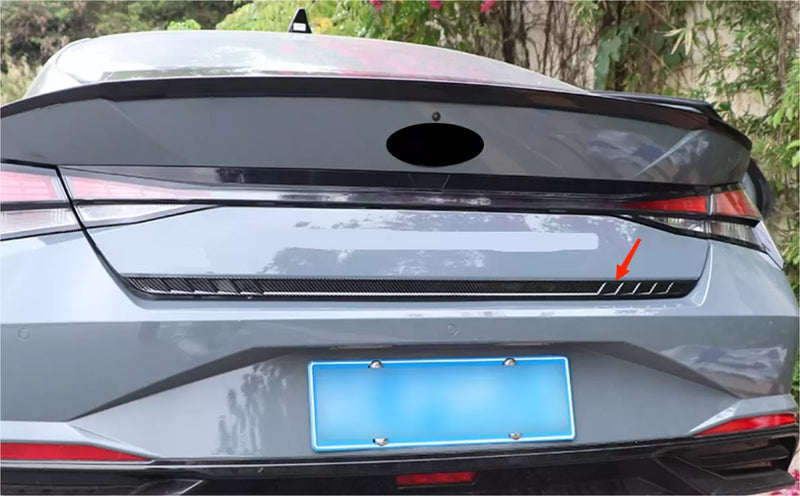 Hyundai Elantra ABS Rear Boot Lid Molding Carbon Fiber Cover Trim (2021-2024)