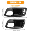 Dodge Charger (2011-2021) Gloss Black Interior Door Handle Bowl Trim Set