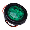 Truck Trailer 12V 2" Green LED Round Clearance Side Marker Lights