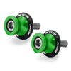 BMW S1000R S1000RR (2014-2018) - 2 x M8 Stand Screws Green Swingarm Spools