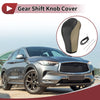 G35 (2007-2008) Faux Leather Black Beige 1 Pc Gear Shift Knob Cover