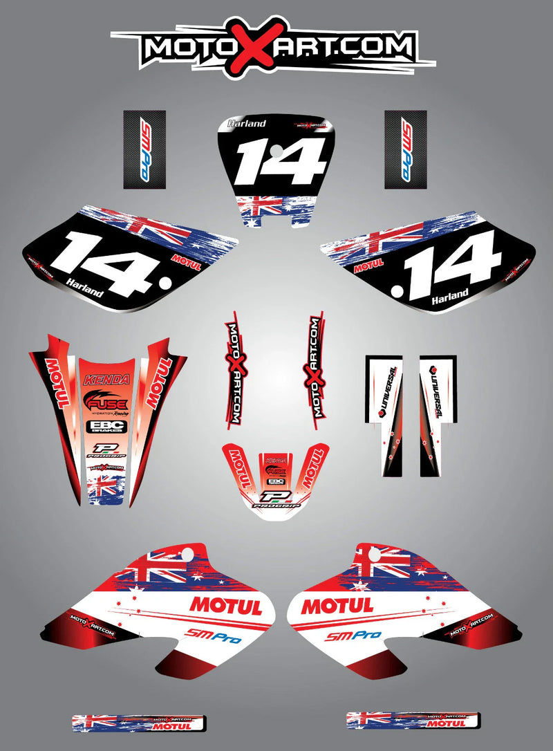 Honda XR 80 (2001-2004) Stickers AUSSIE PRIDE Custom Graphic Kit