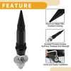 Motorcycle 4 Pcs 82mm M6 License Plate Screws Cover Black
