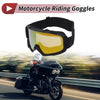 1Pc Motorcycle Riding Goggles Yellow Lens Black Frame PC TPU Cycling Sunglasses