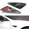 Tesla Model 3 / Y 2 x Gloss Carbon Fiber Front Side Fender Covers (2020-2022)