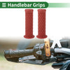 1x 25mm Motorcycle Hand Grips Cover Handlebar Hand Grips TPU Dark Red