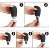 Car Black 5 Speed Leather Manual Gear Shift Lever Head