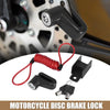 Universal Motorcycle – Black Disc Brake Lock with Red Rope