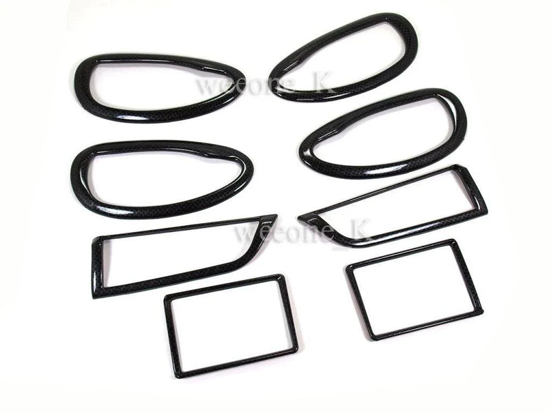 Toyota Yaris Vios Carbon Ring Air Vents & Door Handle Covers (13-16)