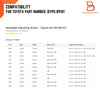 Toyota Hilux Ute Headlamp Adjust Screw Nut (1984-1988)