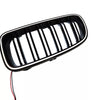 BMW 3-Series F30 F31 2 x Black Front Kidney Grilles with LED (2012-2018)