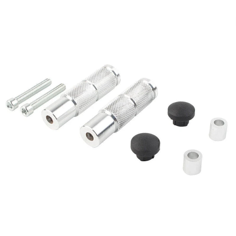 Universal Motorcycle CNC Silver Rear Foot Pegs