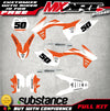 KTM SXF 250 2011-2012 - Groove Style Full Sticker Kit Custom Decals