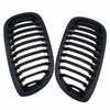 BMW E46 325Ci 330Ci 2 x DR LCI Matte Black Front Kidney Grill (2003-2006)