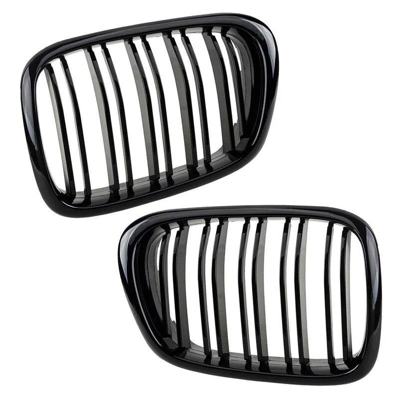 BMW 5 Series E39 Gloss Black Front Bumper Kidney Grille (1996-2003)