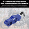 Motorcycle Handlebar Throttle Anti-Theft Blue Grip Lock Set