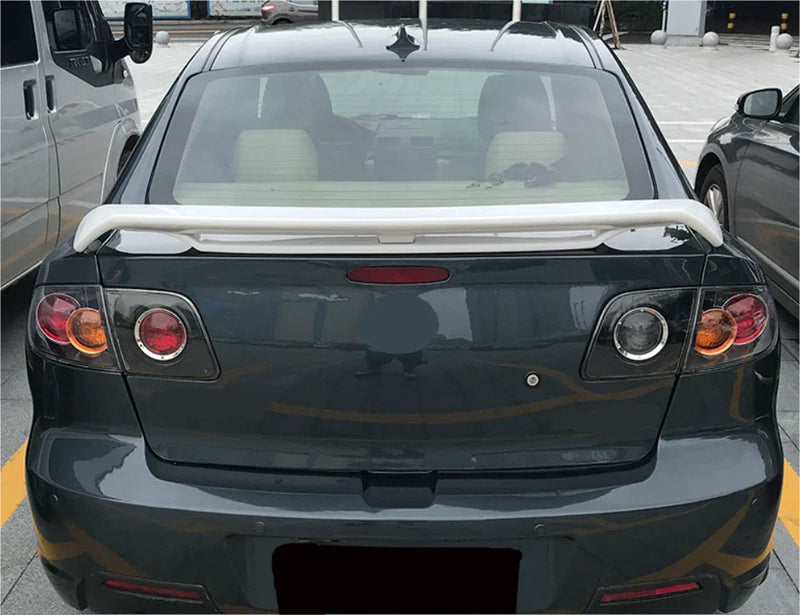 Mazda 3 Sedan Unpainted Double Layer Rear Trunk Spoiler Wing (2004-2009)