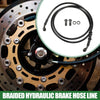 Motorcycle 150cm Braided Hydraulic Brake Line Oil Hose Black Army Green