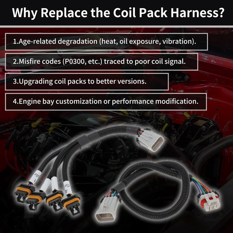 Chevrolet Corvette C5 Ignition Relocation Coil Pack Harness Kit