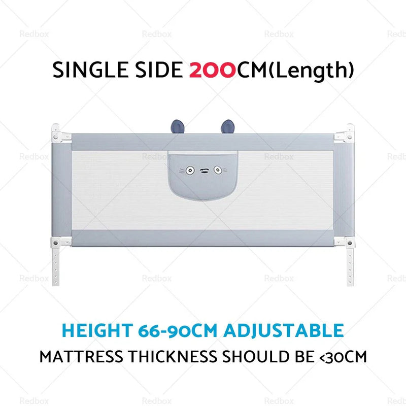 Toddler Cot Guard Adjustable Folding Kids Safety Bed Rail