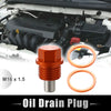 Car Sump Cap Aluminium with Gaskets M16 x 1.5 Magnetic Oil Drain Plug