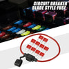 Car 10A Mini Blade Style Fuse Set with 12 AWG Holder