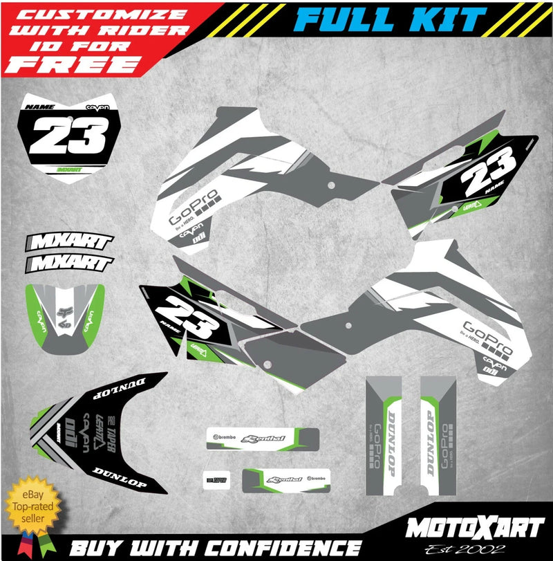 Kawasaki KLX 140 (2008-2018) SHADES STYLE Custom Graphics Full Kit