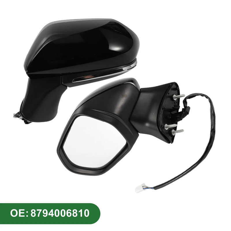 Toyota Camry Manual Folding Gloss Black Left Side Door Mirror Replacement