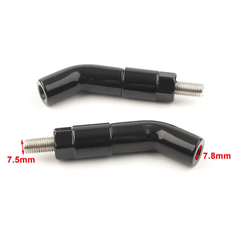 Harley Iron 1200 XL1200NS Black Mirror Stem Extenders (2018-2019)
