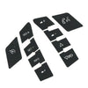 Button Repair Decals Car Sticker 1 Set ABS Black