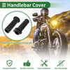 Motorcycle Handlebar TPU Black Stripe 7/8" 22mm Hand Grips Cover Kit