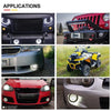 Jeep Wrangler 2 x 4" LED Fog Light Lamps with White Halo (2011-2018)