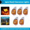 Truck 5x Clear Amber Roof Lights 12V 17 LED