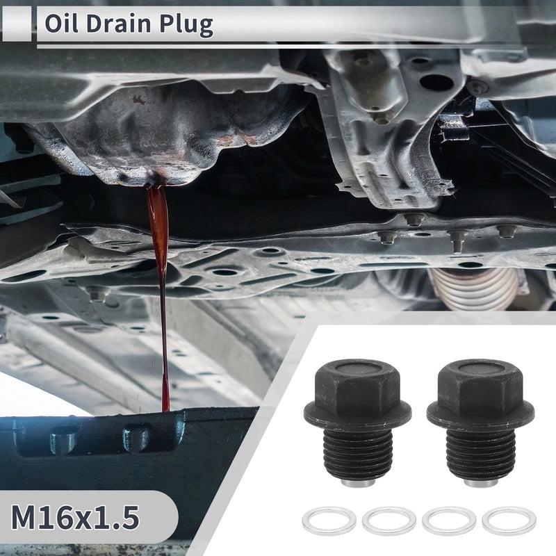 Car / Motorcycle 1 Set M16x1.5 1.08 Engine Oil Drain Plug with Gasket